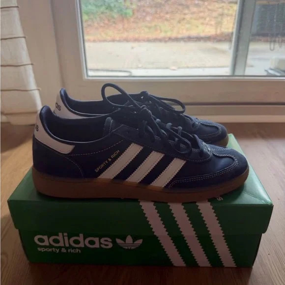 Adidas Sporty & Rich Navy and White Sneakers | Poshmark