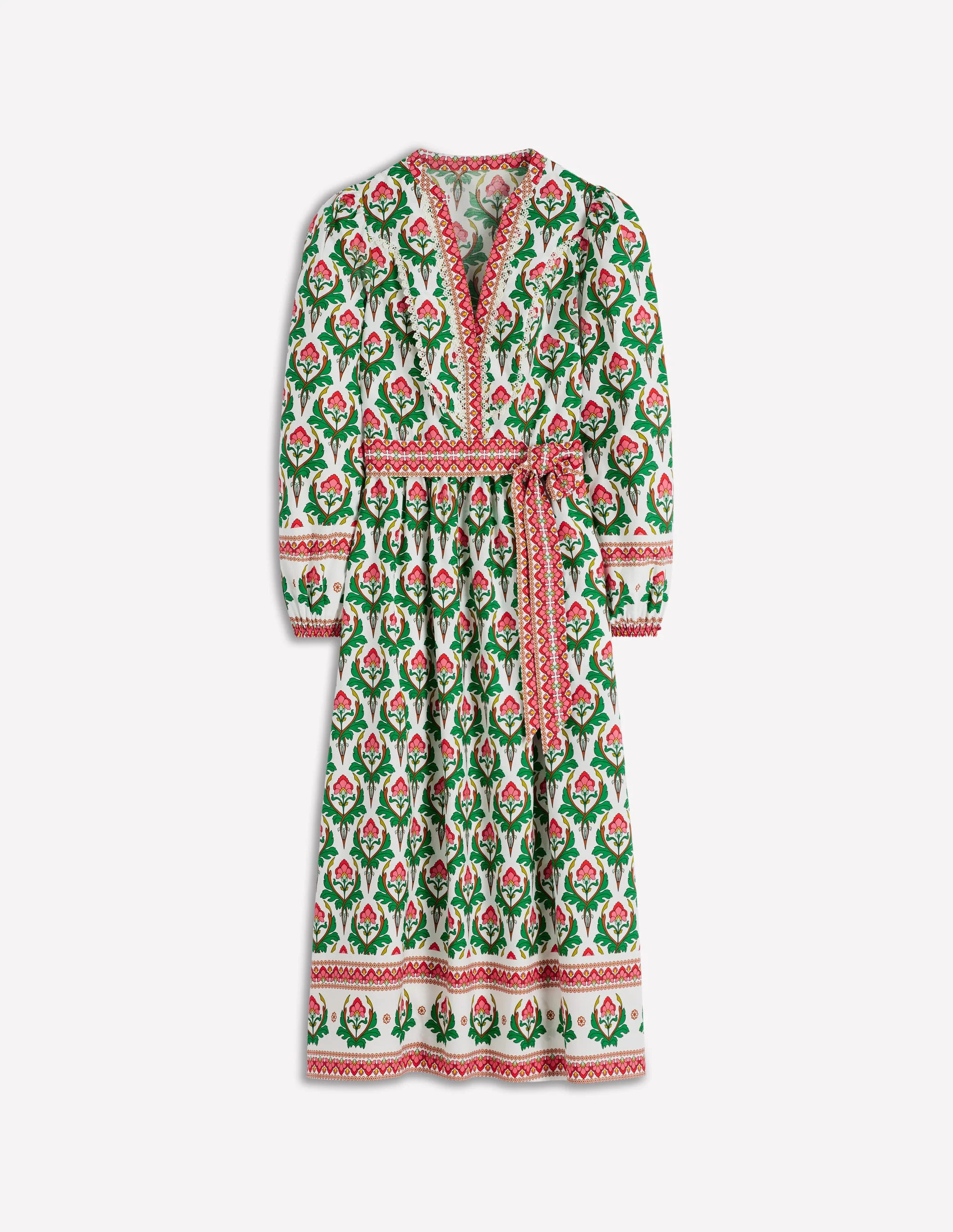 Cary Cotton Midi Dress-Multi, Ornamental Stamp | Boden (US)