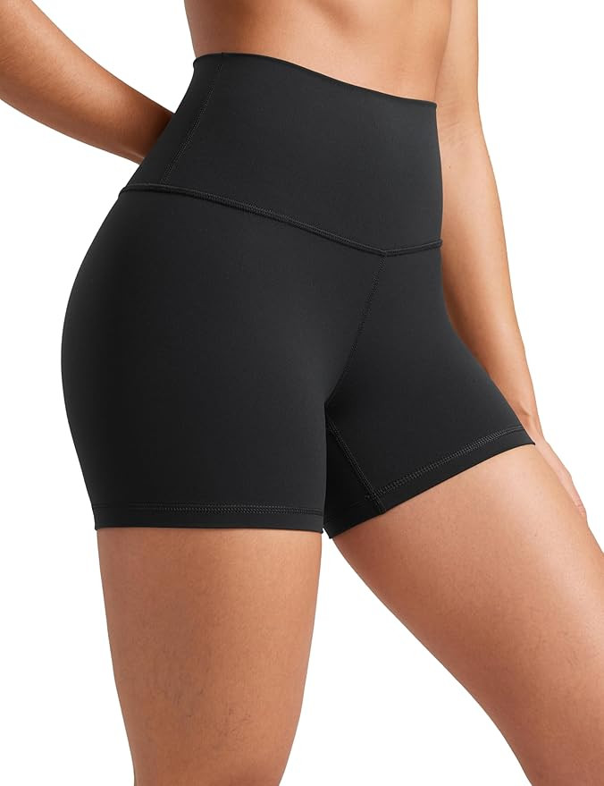 CRZ YOGA Womens Butterluxe Biker Shorts 4'' - High Waisted Booty Workout Volleyball Yoga Spandex | Amazon (US)
