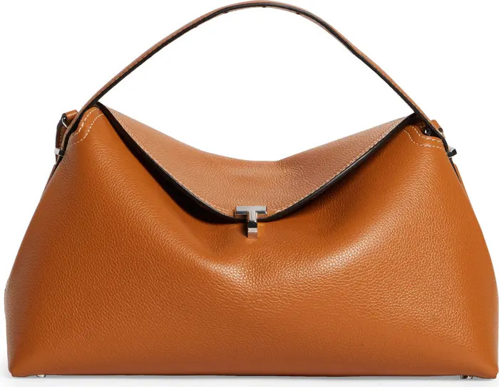 T-Lock Curved Leather Shoulder Bag | Nordstrom