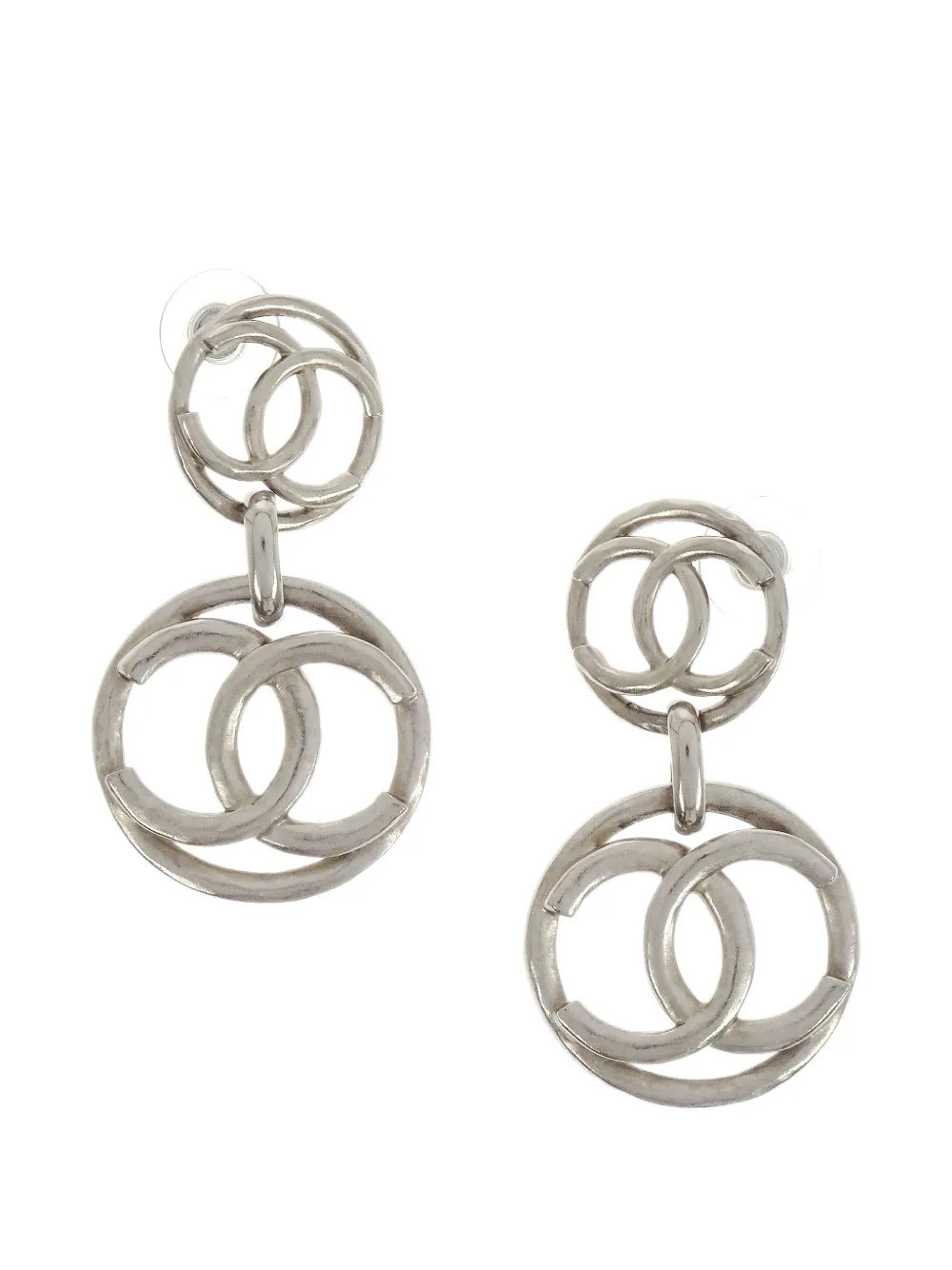 CHANEL Pre-Owned 2018 CC detail earrings - Silver | Farfetch Global