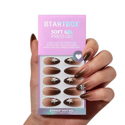 BTArtbox Press-On Nails -Starry Spice- M Almond - 30ct | Target