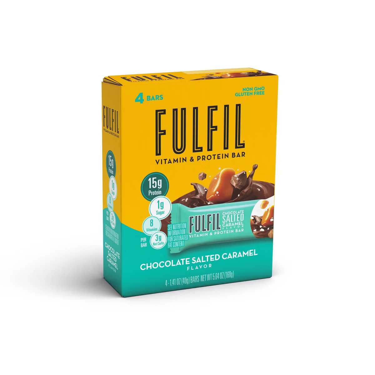 Fulfil Chocolate Salted Caramel Protein Bars - 5.64oz/4ct | Target