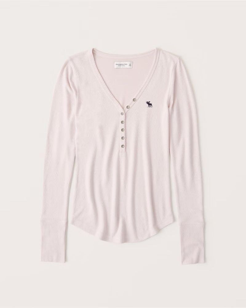 Long-Sleeve Cozy Icon Henley | Abercrombie & Fitch (US)