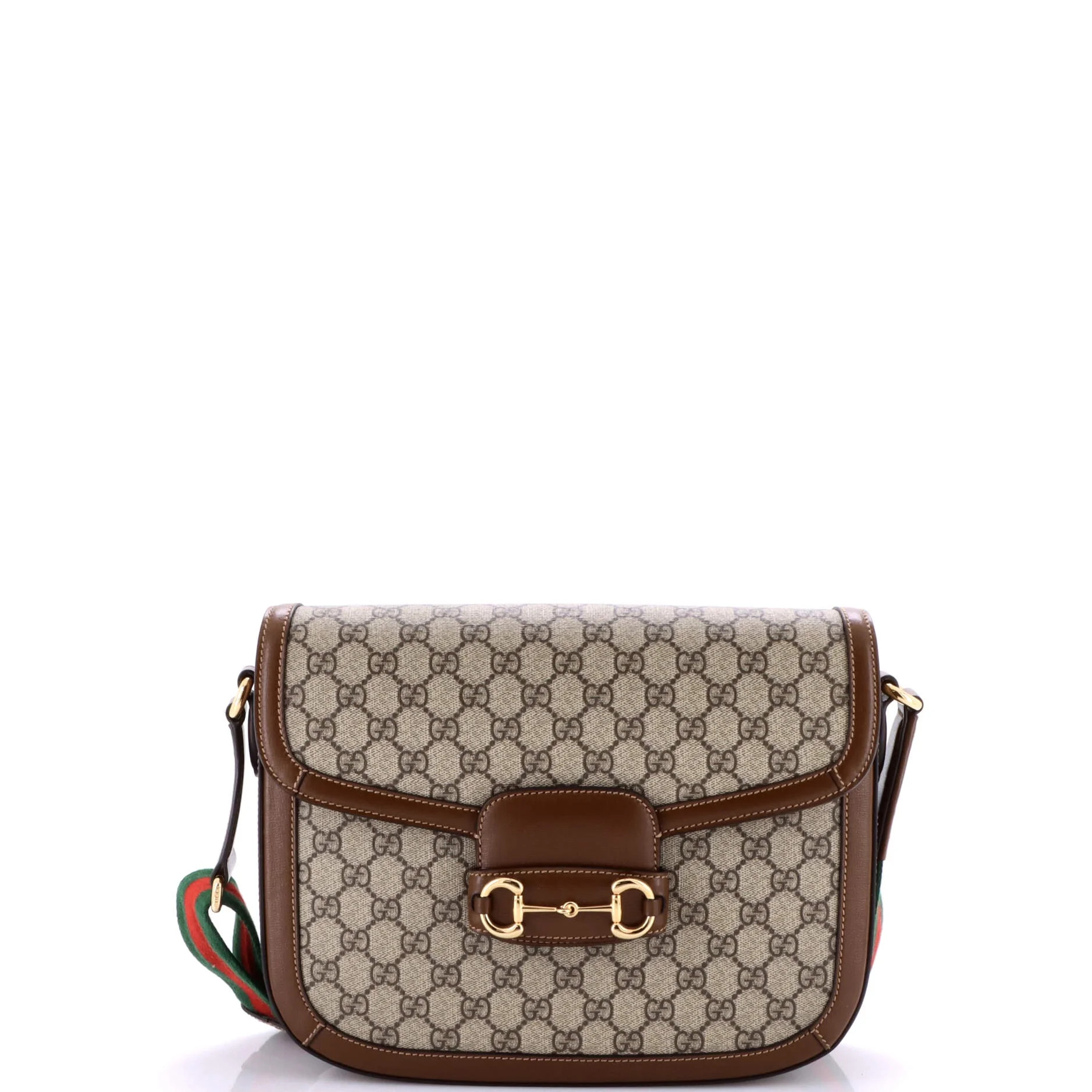 Pre-Owned Horsebit 1955 Shoulder Bag GG Coated Canvas with Leather Large By Rebag | Walmart (US)