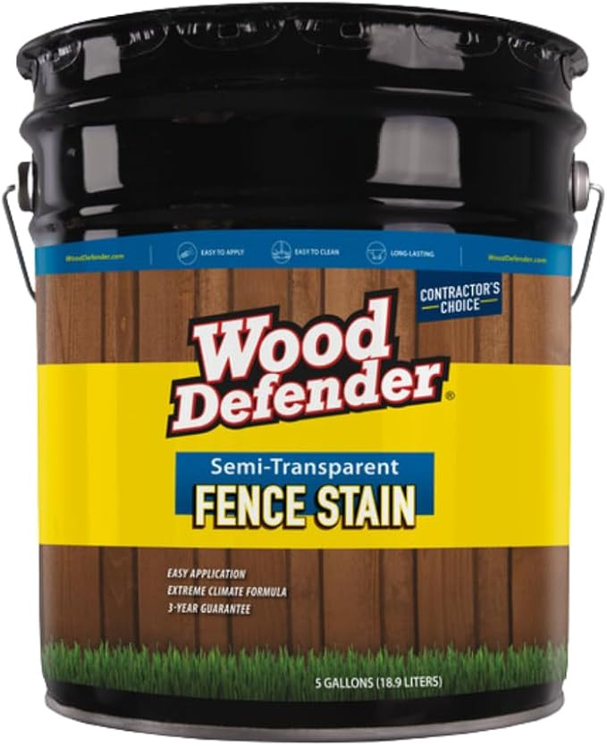 Wood Defender Semi-Transparent Fence Stain Coffee Brown 5-Gallon | Amazon (US)