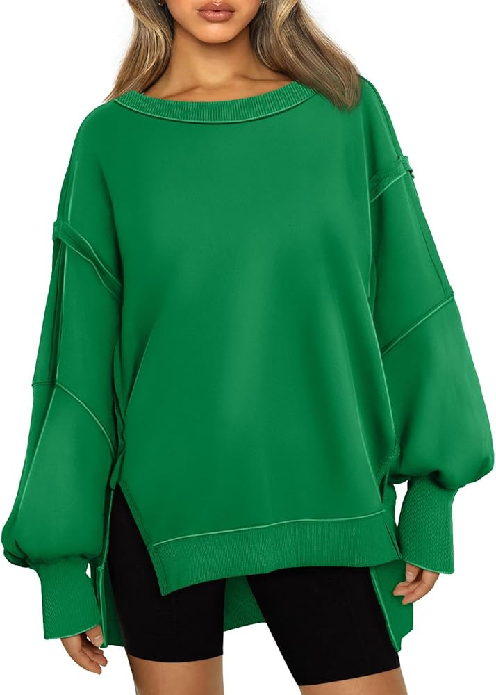 Trendy Queen Womens Oversized Sweatshirts Hoodies Crewneck Shirts Fall Outfits Teen Girls Y2k Win... | Amazon (US)