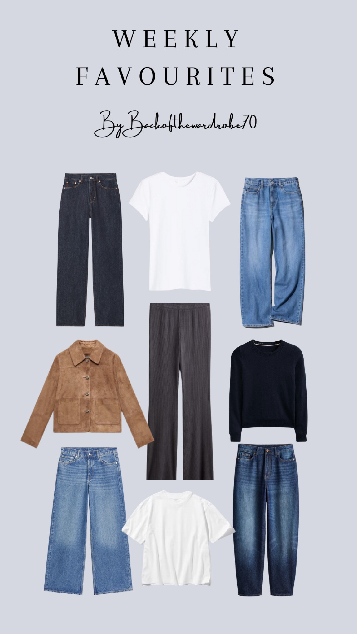 Weekly favourites ✨
Autumn fashion, staple pieces, capsule wardrobe, denim, wide leg jeans, barrel leg jeans, suede jacket, white tshirt, transitional pieces 

#LTKuk #LTKautumn #LTKstyletip