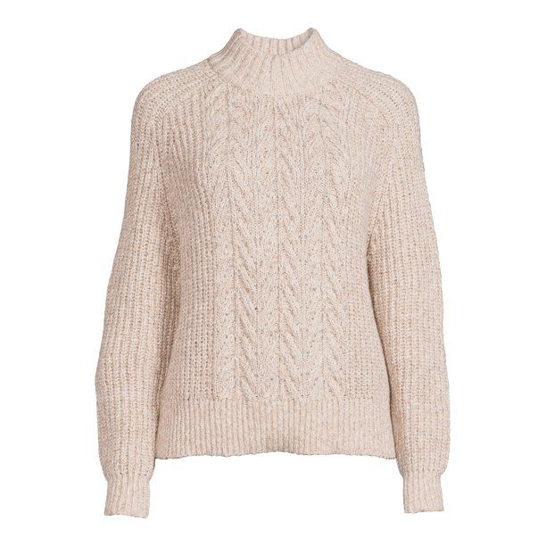 Time and Tru Women's High Neck Sweater - Walmart.com | Walmart (US)