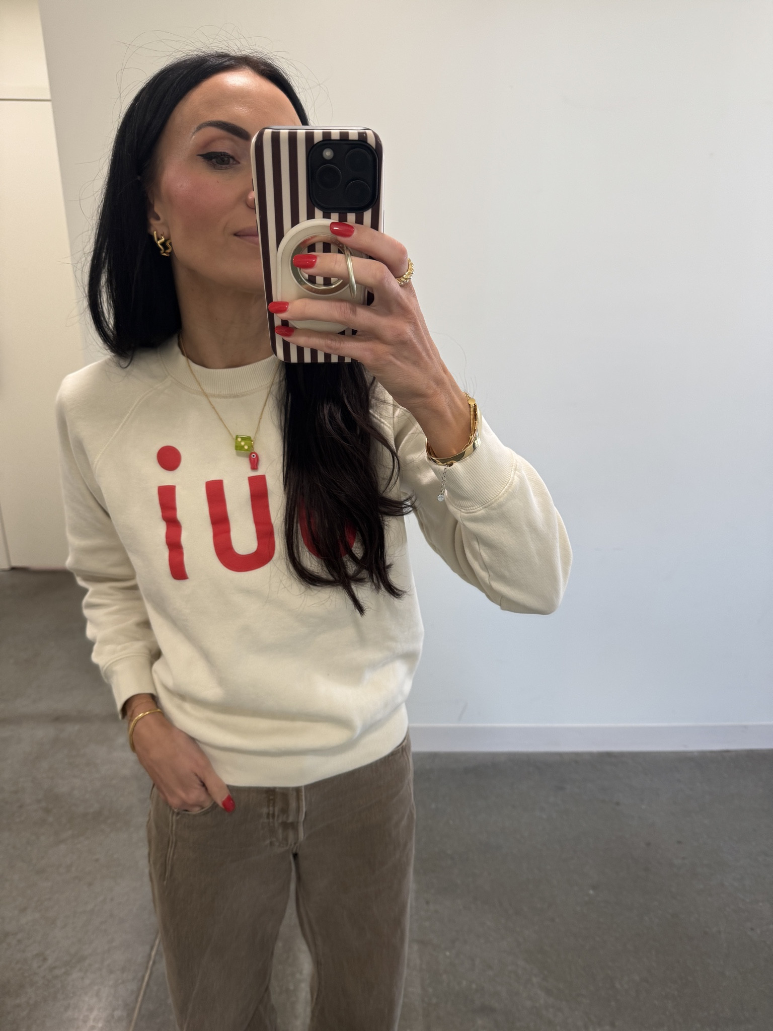 loving this Chartreuse dice necklace paired with graphic sweatshirts and tees this spring.  

 