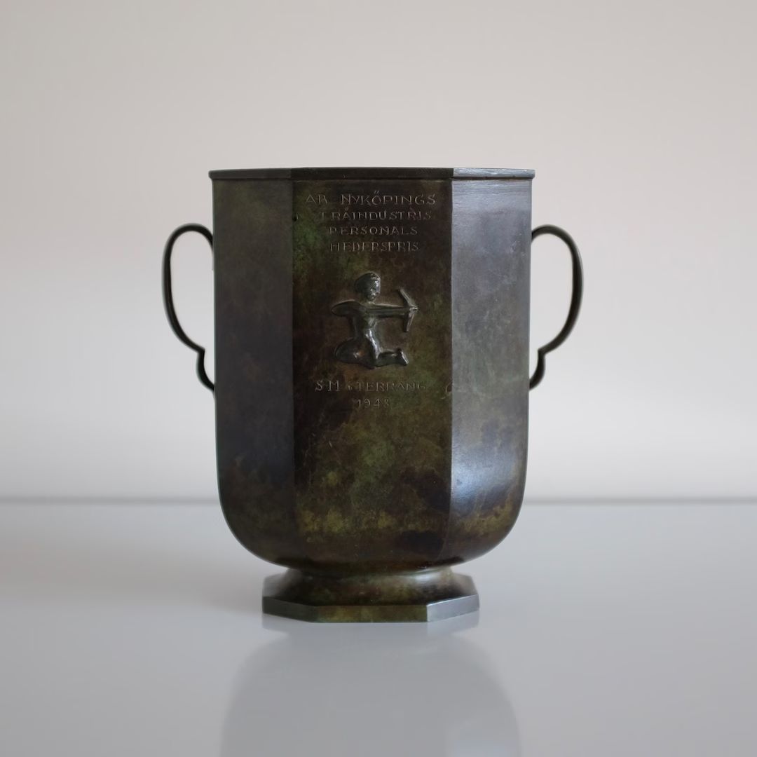 Swedish 1930s Bronze Vase by Jacob Ängman GAB Sweden - Etsy | Etsy (US)