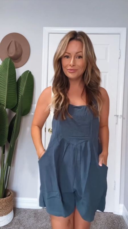 Ootd — and amazon find of the week these linen overalls 👌🏼 !! 44% off TODAY! 🚨🚨🚨 Wearing small, 130 pounds 5’2 

#LTKfindsunder50 #LTKVideo #LTKSeasonal