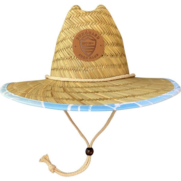 Lifeguard Straw Hat, Blue Monstera | Maisonette
