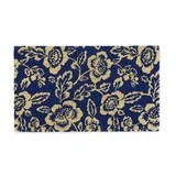 DII Floral Design Collection Natural Coir Doormat, 17x29", Blue Peonies | Walmart (US)