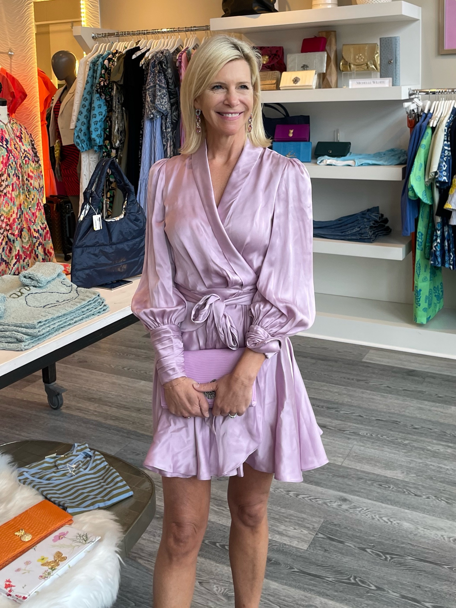 zimmermann silk mini wrap dress