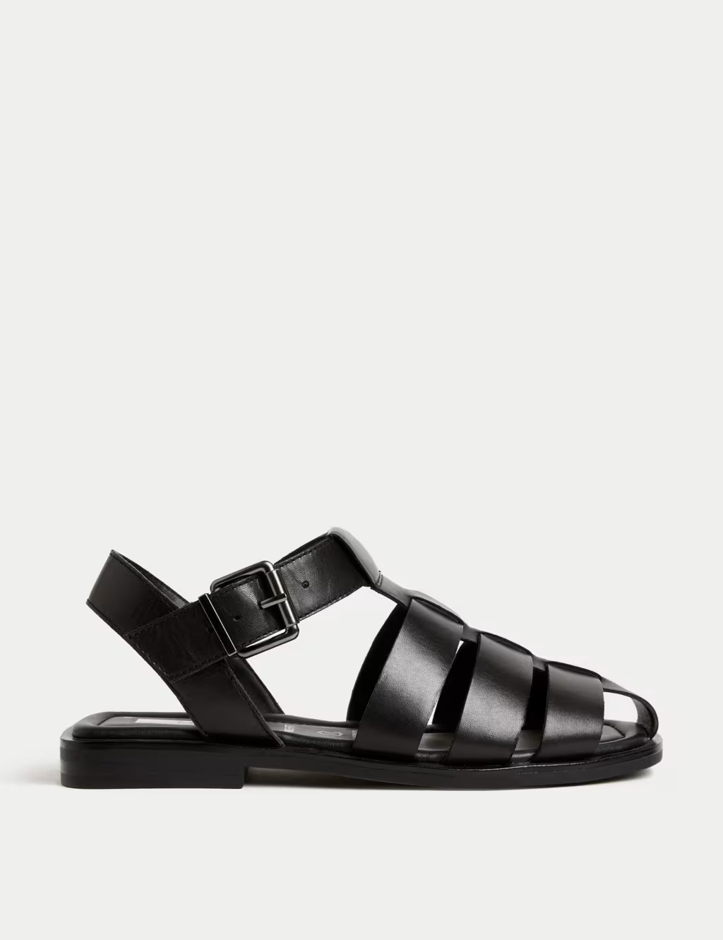 Wide Fit Leather Ankle Strap Flat Sandals | Marks & Spencer (UK)