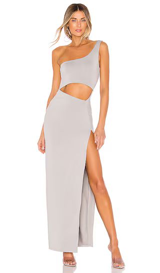 Erla Cutout Maxi Dress in Light Grey | Revolve Clothing (Global)