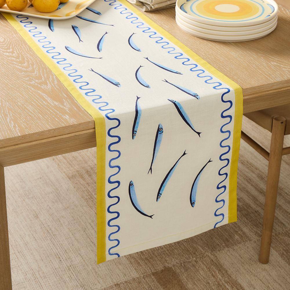 Sardine Cotton Table Runner | West Elm (US)