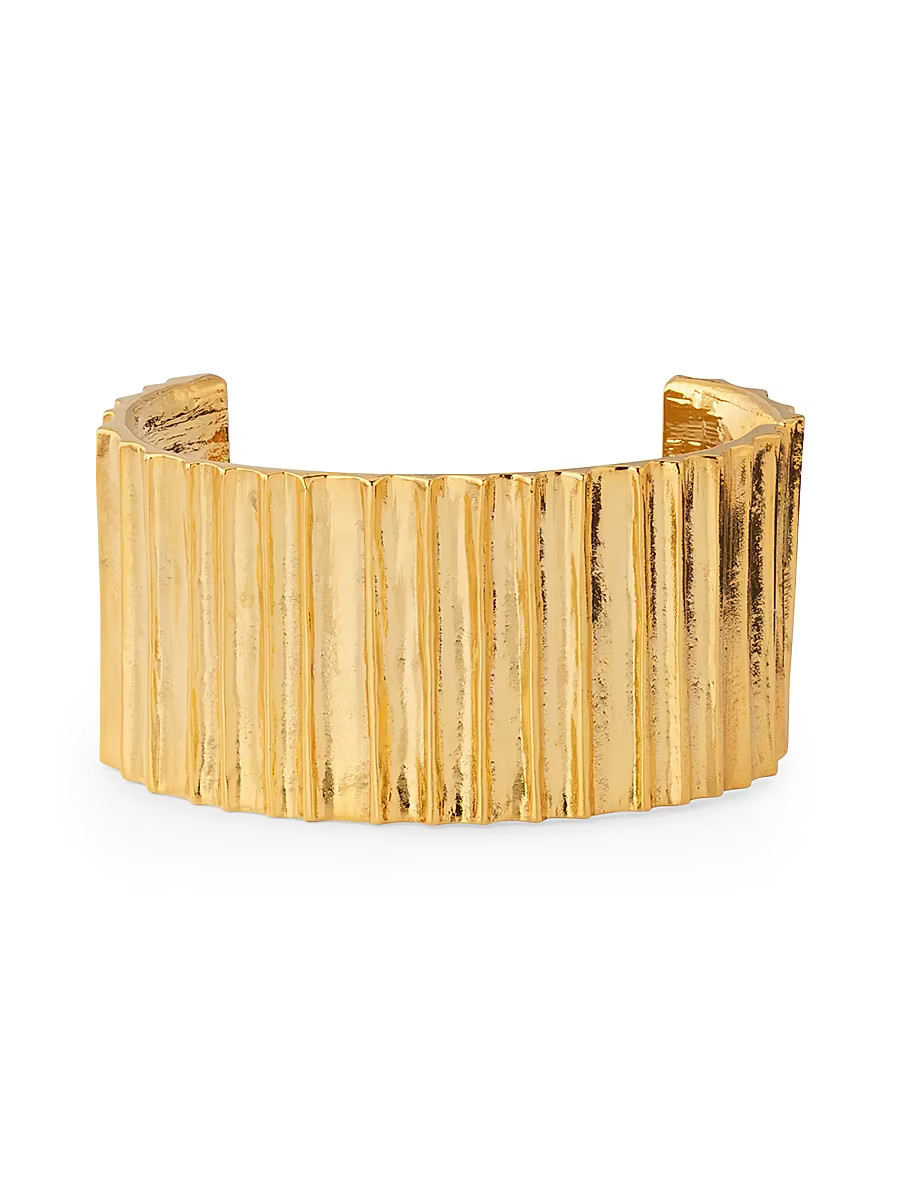 Women's Goldtone Ribbed Cuff Bracelet - Gold | Saks Fifth Avenue