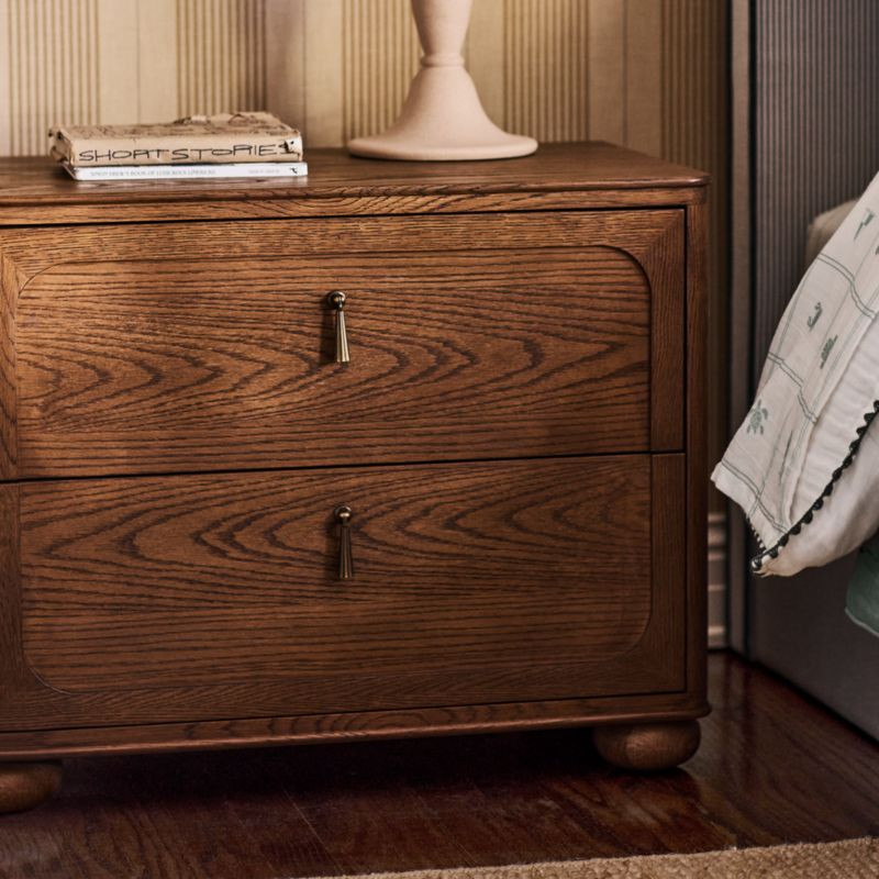 Thurloe Oak Wood Kids Nightstand by Jake Arnold | Crate & Kids | Crate & Barrel
