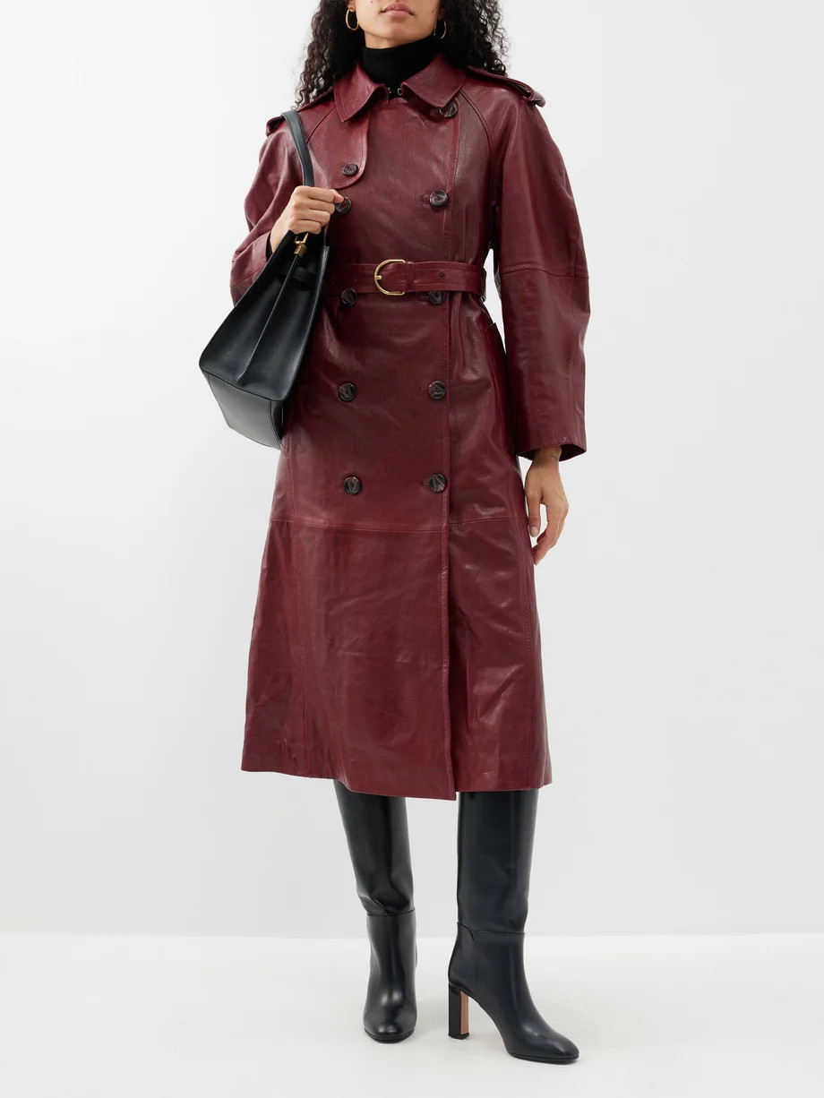 Marlowe waxed-leather trench coat | Ulla Johnson | Matches (UK)