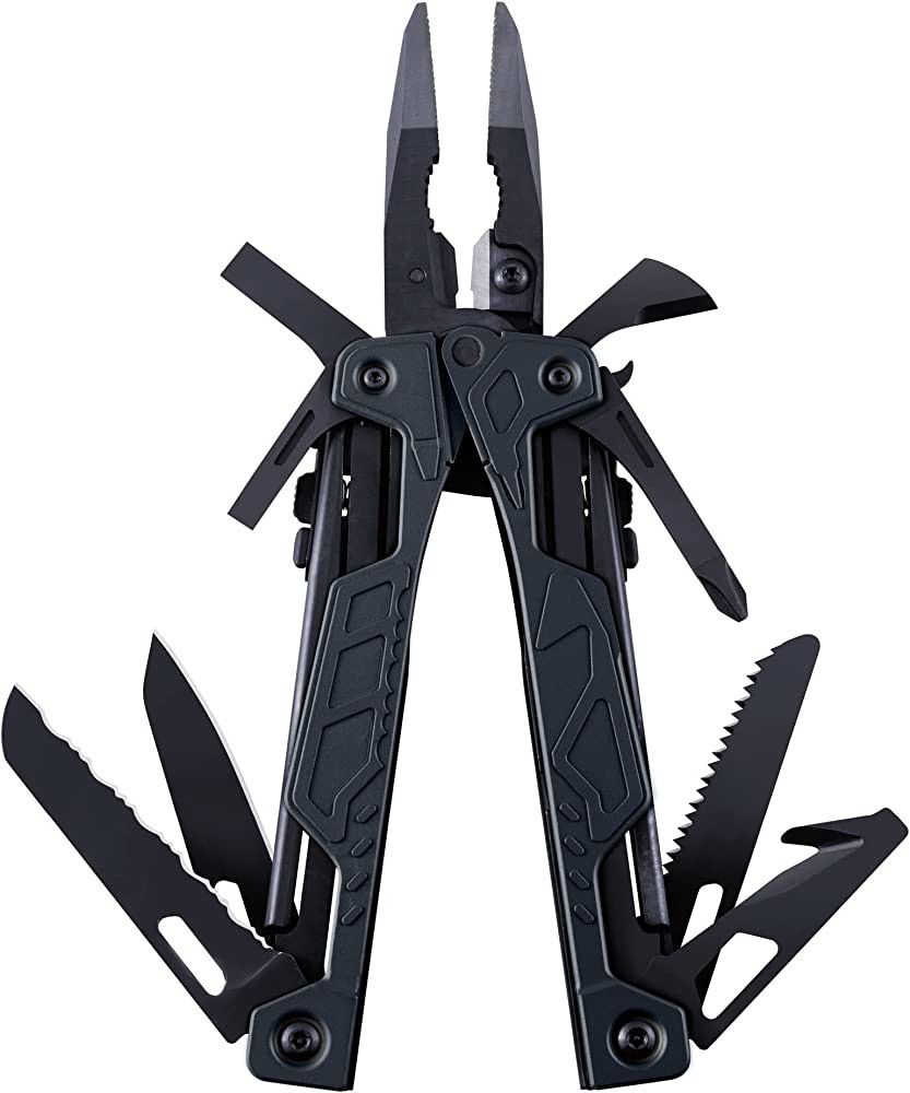 LEATHERMAN, OHT One Handed Multitool with Spring-Loaded Pliers and Strap Cutter, Black with MOLLE... | Amazon (US)