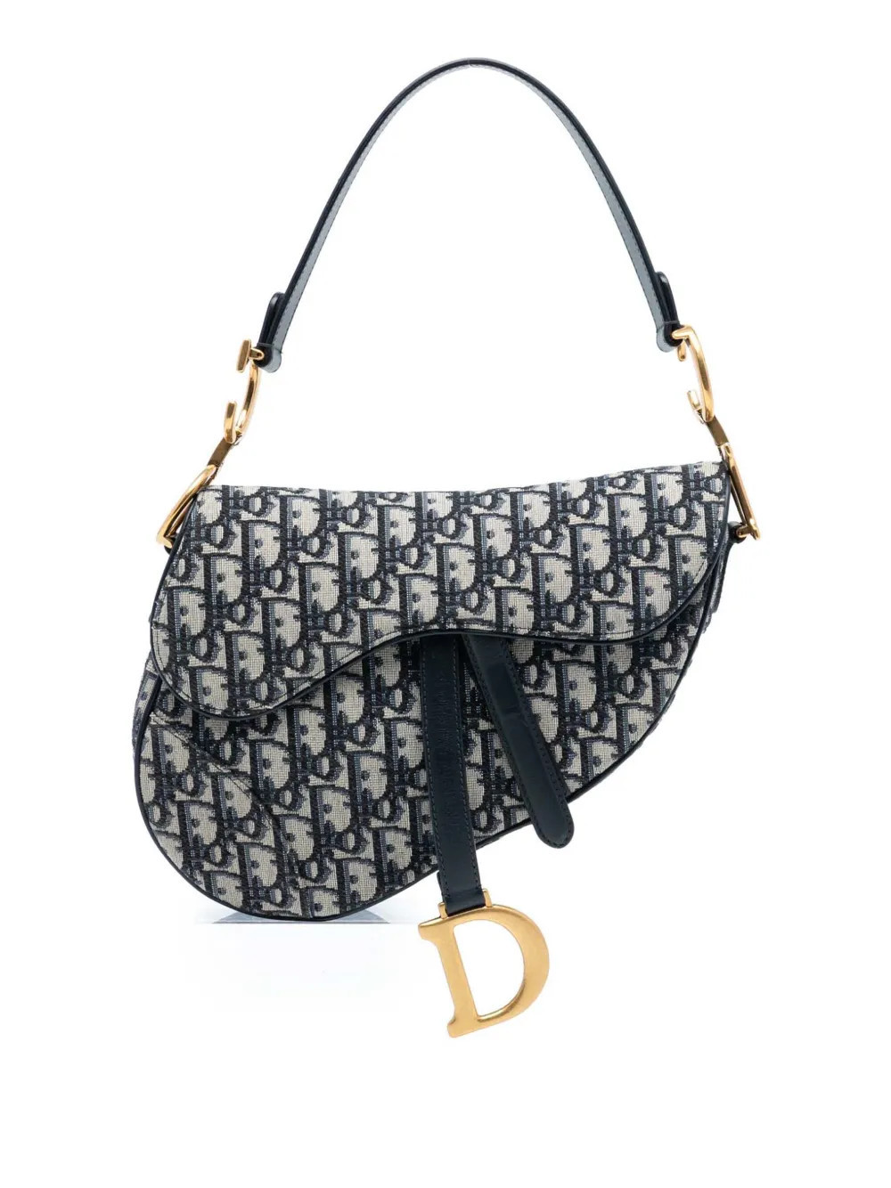 Christian Dior Pre-Owned 2020 Oblique Canvas Saddle Bag shoulder bag - Blue | Farfetch Global