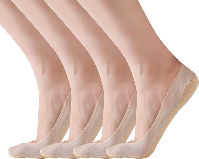 RIIQIICHY No Show Socks Womens Low Cut Liner Non-Slip Thin Causal Line for Flats Boat 4 to 6 Pack | Amazon (US)