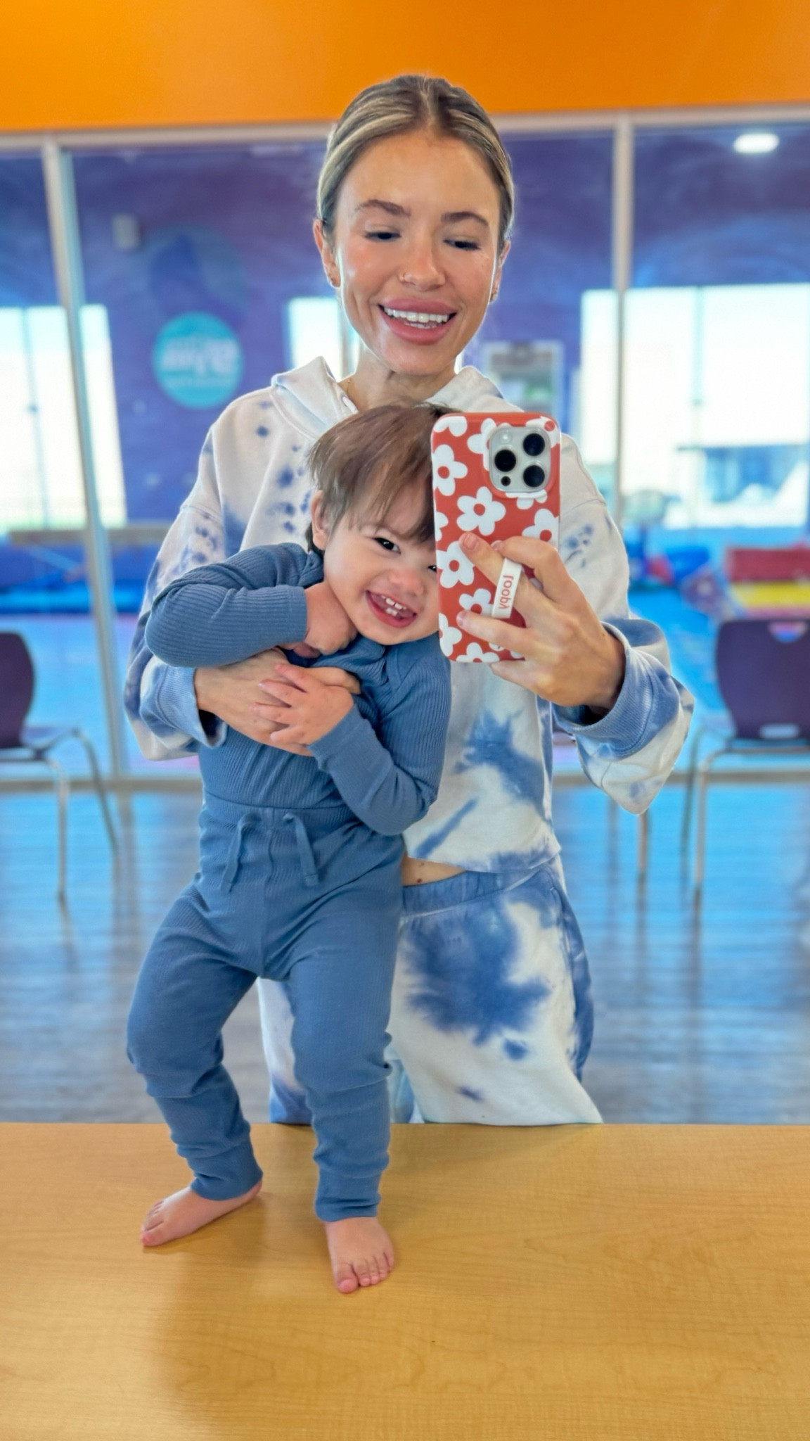 Mommy and me blue moment 🩵 . Im wearing blue and white tie dye sweats from target and P is wearing a blue ribbed onesie/pant set from gap.

#LTKkids #LTKfamily #LTKbaby