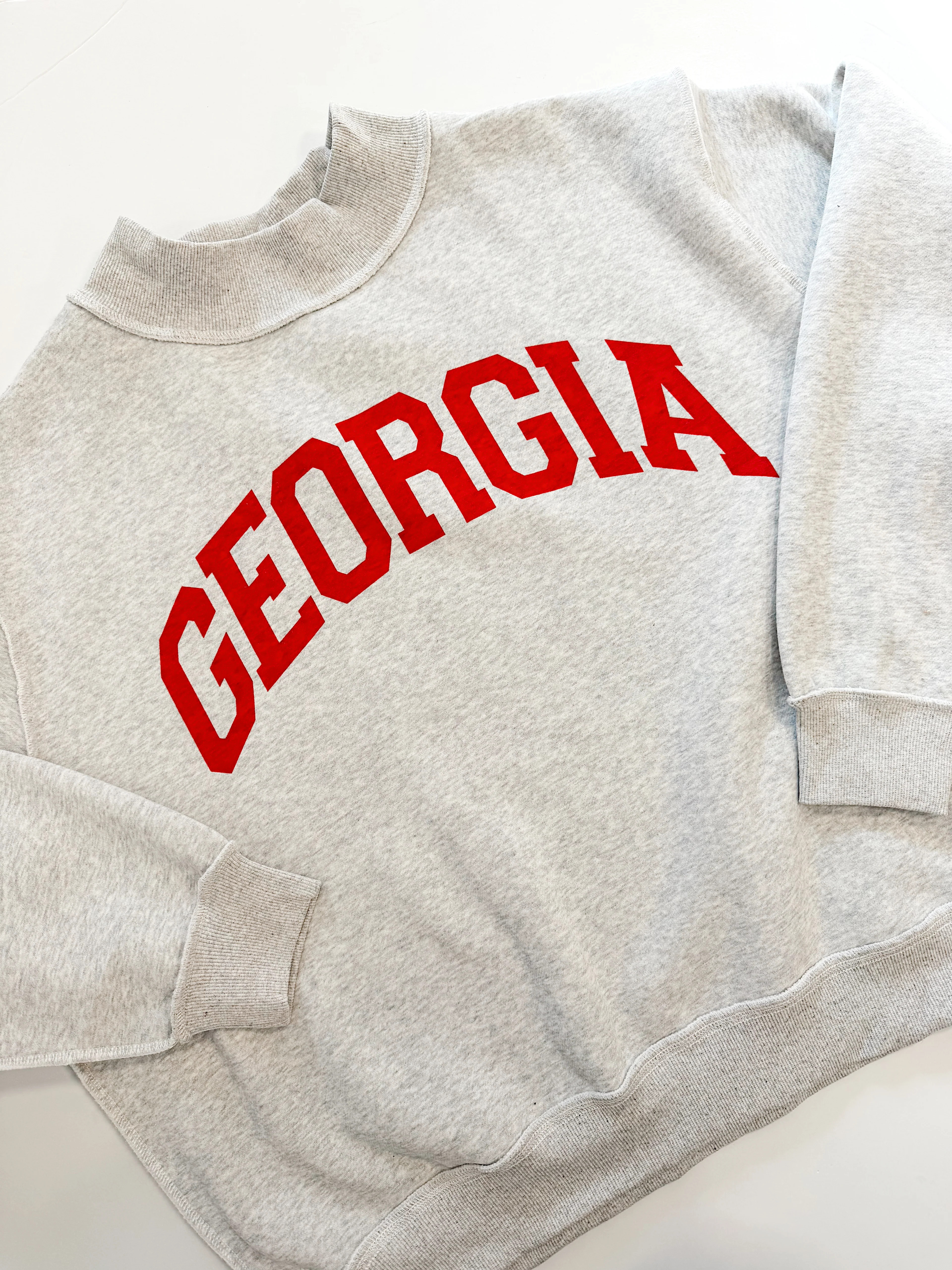 Georgia Reversible Mockneck Sweatshirt | Trendy Pullovers | Dress Up | Dress Up