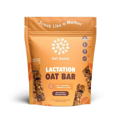 Oat Mama Lactation Bars - Peanut Butter Chocolate Chips - 6.35oz/5ct | Target