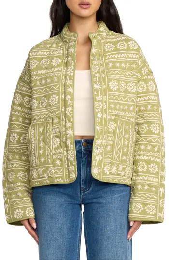 Billabong Folk Story Oversize Jacket in Green Tea at Nordstrom Rack, Size Medium | Nordstrom Rack