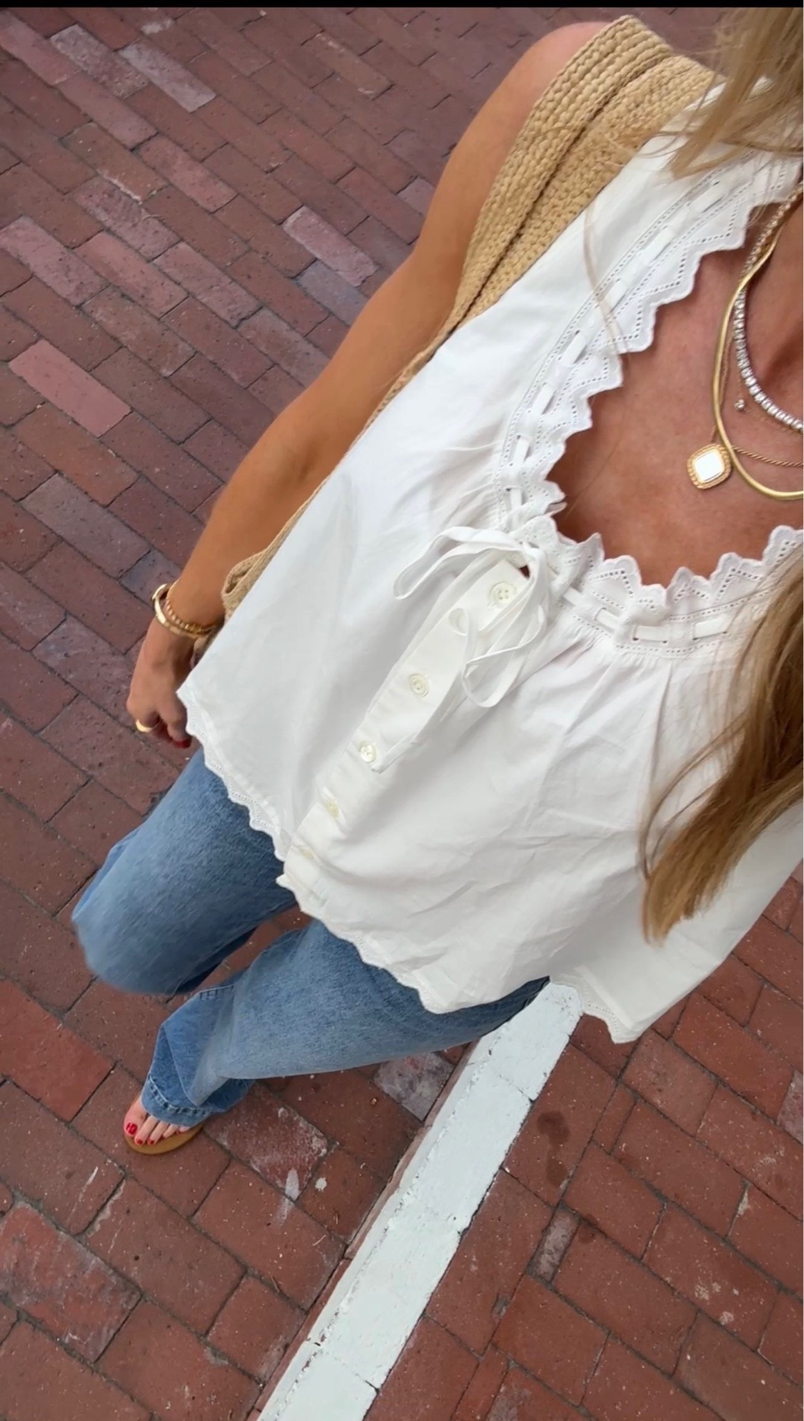 White tank + denim look.

#LTKootd #LTKgrwm #LTKSeasonal