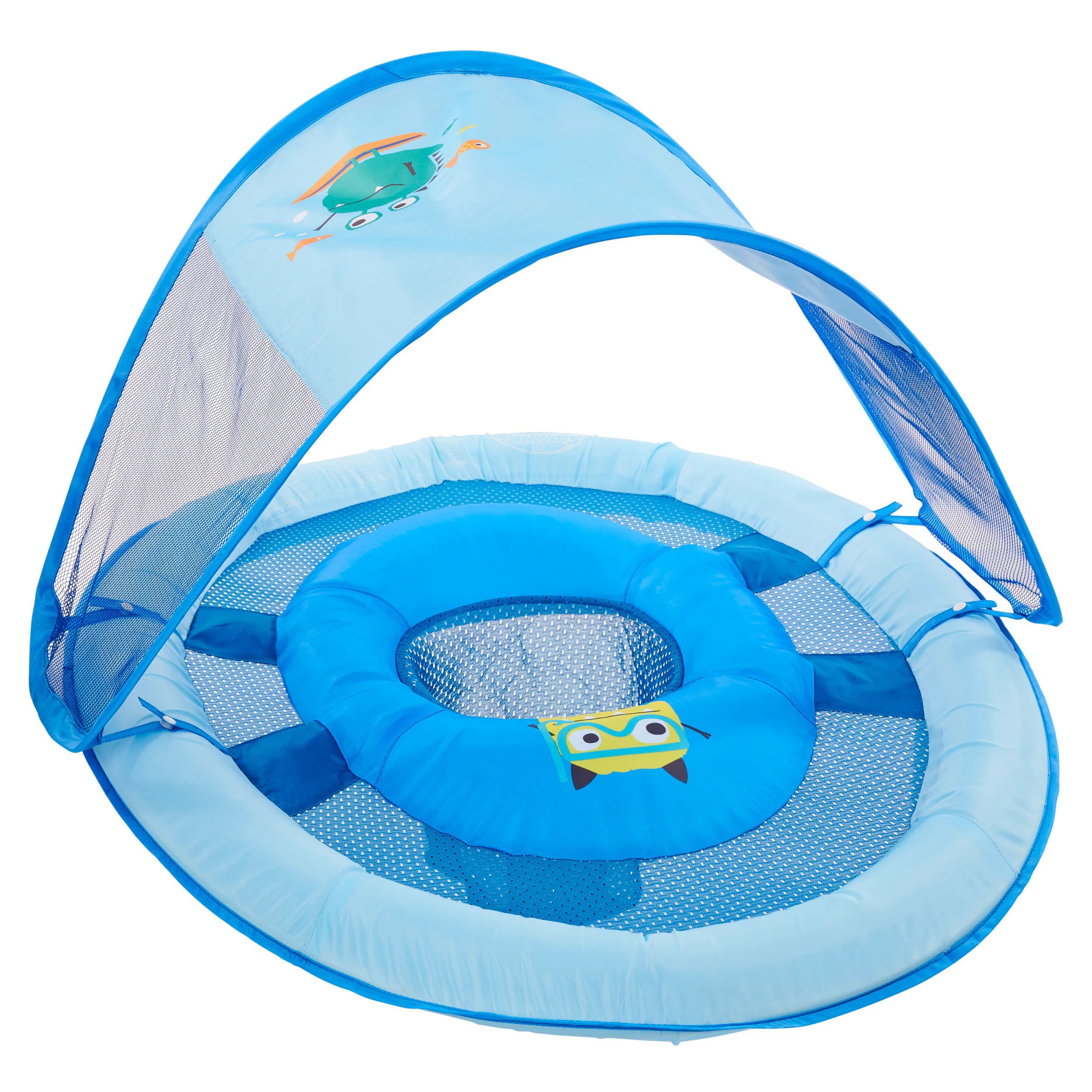 SwimWays 34-in x 1 -Seat Blue Inflatable lounger | 6056222 | Lowe's