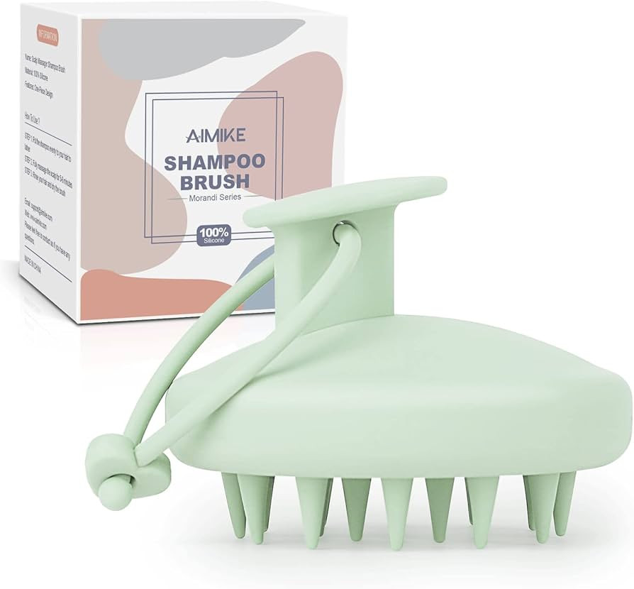 AIMIKE Scalp Massager Shampoo Brush, 100% Soft Silicone Scalp Scrubber, Scalp Exfoliator Brush fo... | Amazon (US)