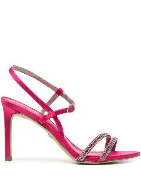 crystal-embellished 100mm heeled sandals | Farfetch (RoW)