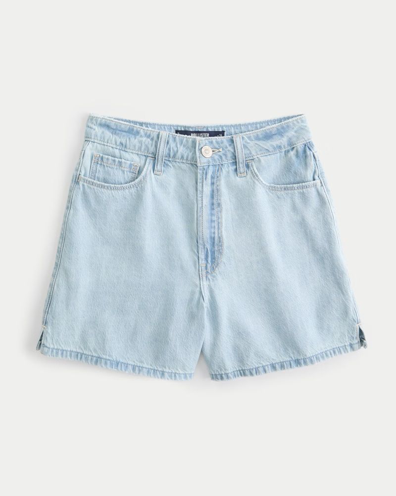 Ultra High-Rise Light Wash Lightweight 90s Denim Shorts | Hollister (US)