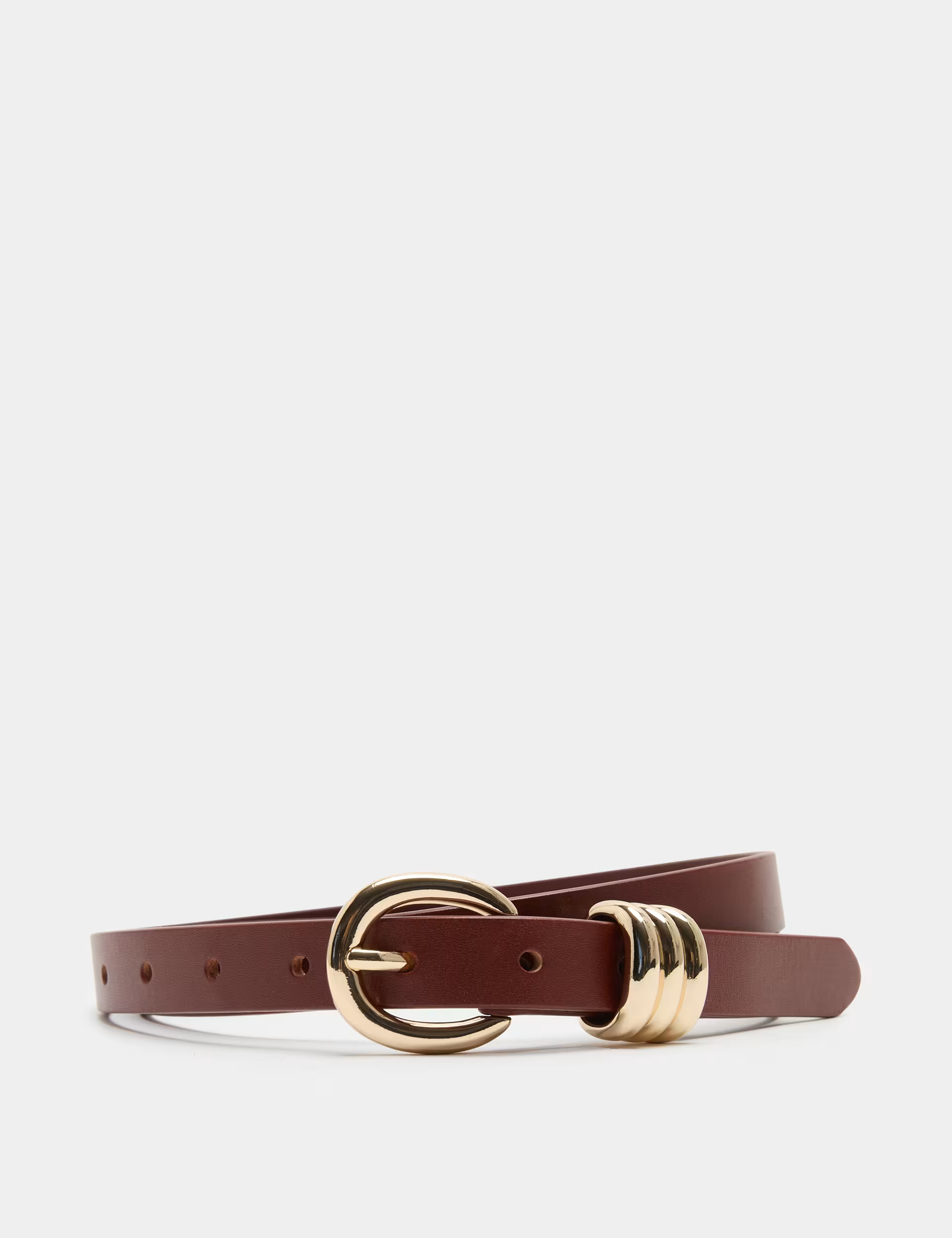 M&S Leather Triple Keeper Jeans Belt Black | Marks & Spencer (UK)