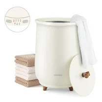 Costway 23L Bathroom Towel Warmer Bucket 4 Timer with Fragrance Holder & 3-Level Heating Gray | Walmart (US)