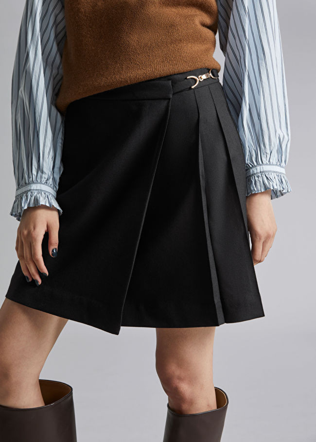 Mini jupe plissée en laine | & Other Stories (DE + FR)