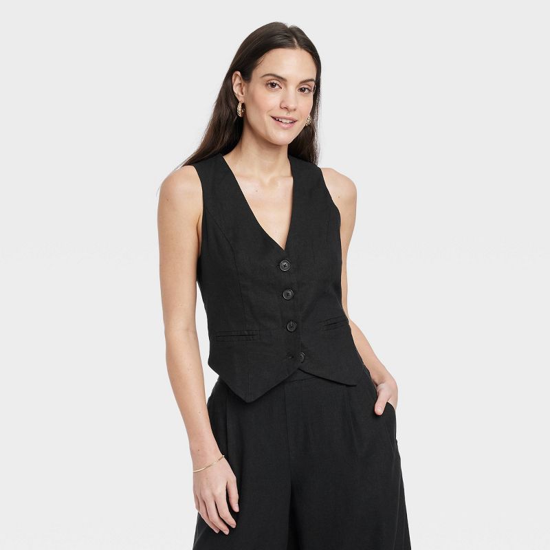 Women's Linen Vest - A New Day™ | Target