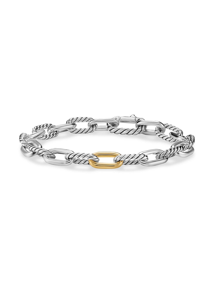 Men's DY Madison Chain Bracelet in Sterling Silver - Silver - Size Large | Saks Fifth Avenue