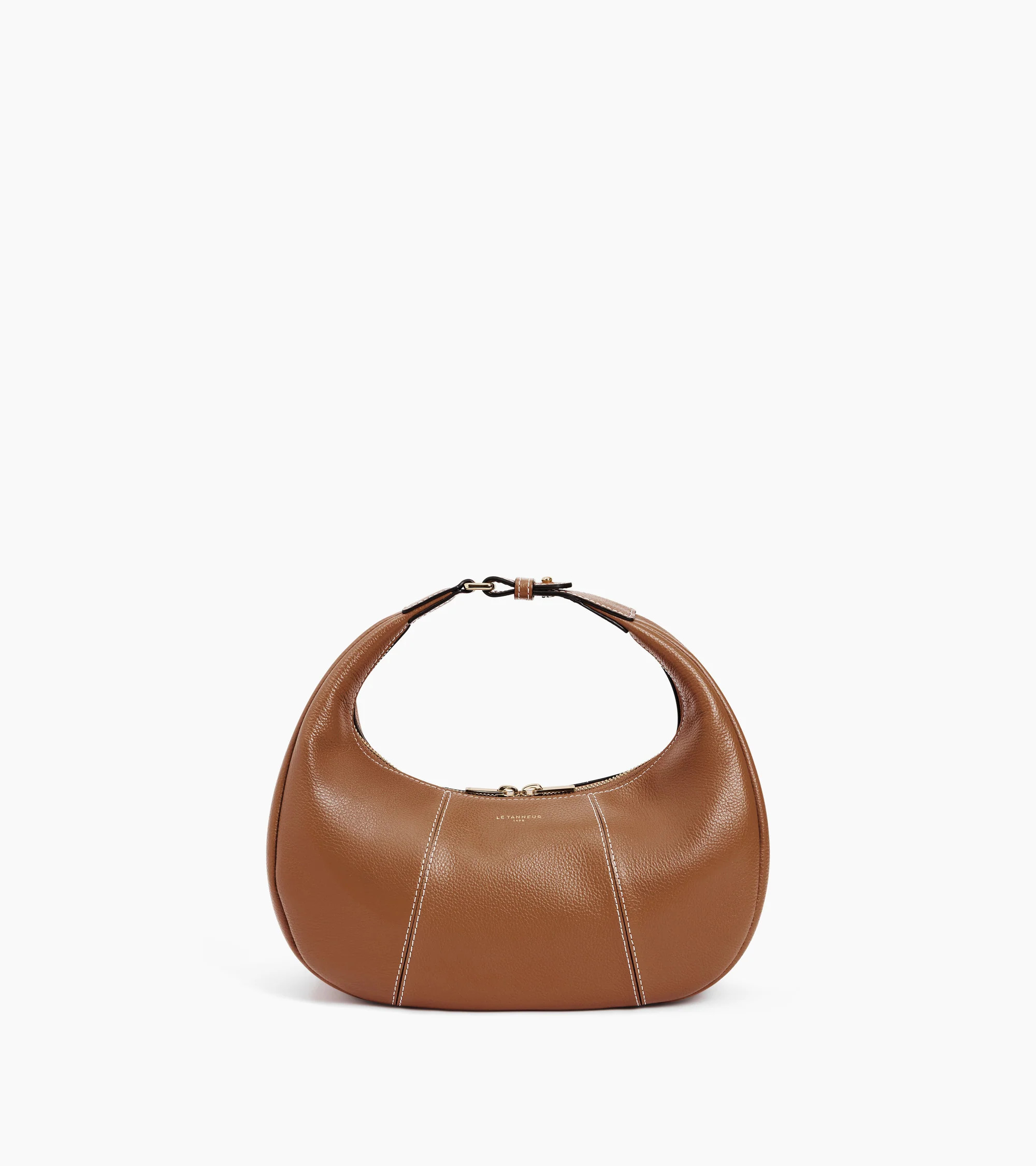 Small Hobo Bag in grained leather | Le Tanneur