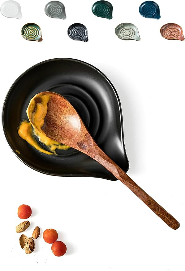 LAUCHUH Spoon Rest for Stove Top Cooking Spoon Holder for Kitchen Countertop Large Holder for Spa... | Amazon (US)