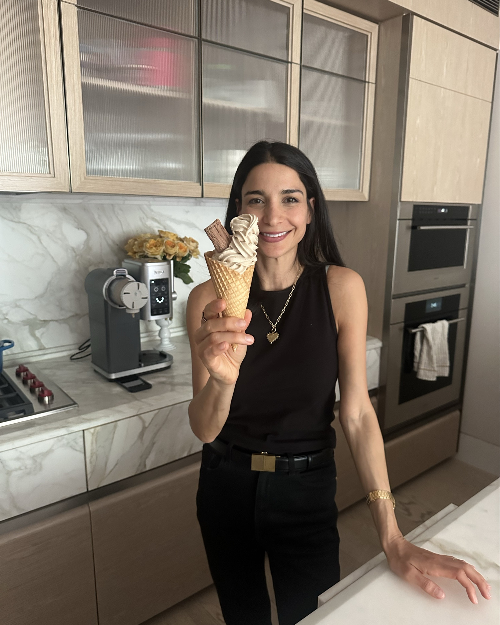 Summer essential! Obsessed with my new Ninja Swirl by Creami 🍦 

Banana Cinnamon Soft Serve 

Ingredients 
3 extra ripe frozen bananas 
1 cup of whole cream milk
1/2 cup of thickened cream
1 tablespoon of honey or sweetener 
1/2 teaspoon of ground cinnamon 
1/4 teaspoon xanthan gum
Flake bar

Steps:
1. Blitz banana using a hand blender.
2. Microwave half a cup of milk and xanthan gum. Mix.
3. Add all the ingredients to you Ninja Swirl by creami pint and freeze overnight for 24 hours
4. Select soft serve to spin pint and enjoy! 

#LTKaustralia #LTKhome