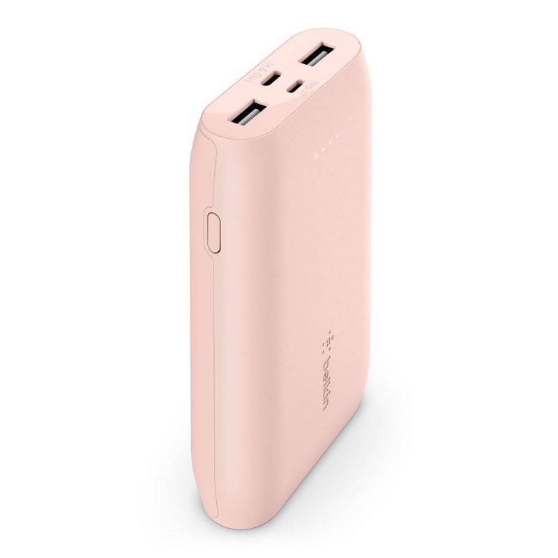 Belkin 10000mAh 3-Port Power Bank with 6in USB-C to USB-A Cable – Rose Gold | Target