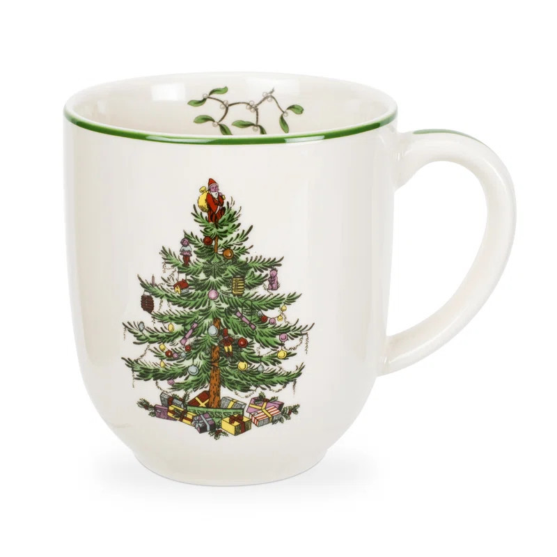 Christmas Tree Earthenware Coffee Mug | Wayfair North America