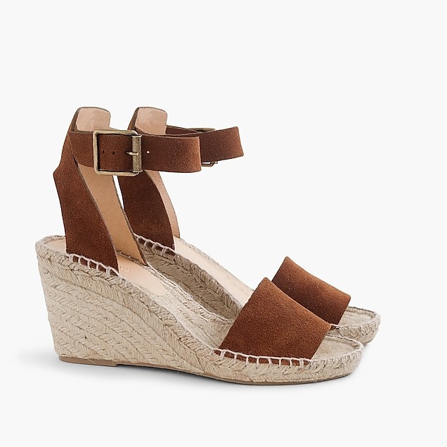 Corsica espadrille wedges in suede | J.Crew US