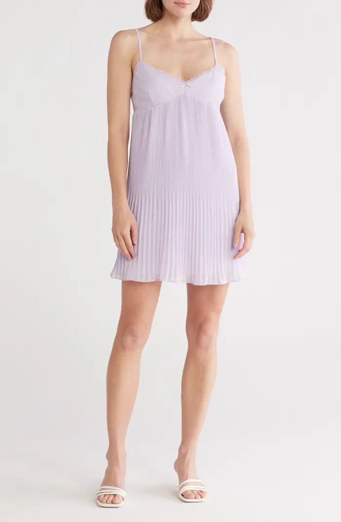 Lush Lace Trim Pleated Babydoll Dress | Nordstromrack | Nordstrom Rack