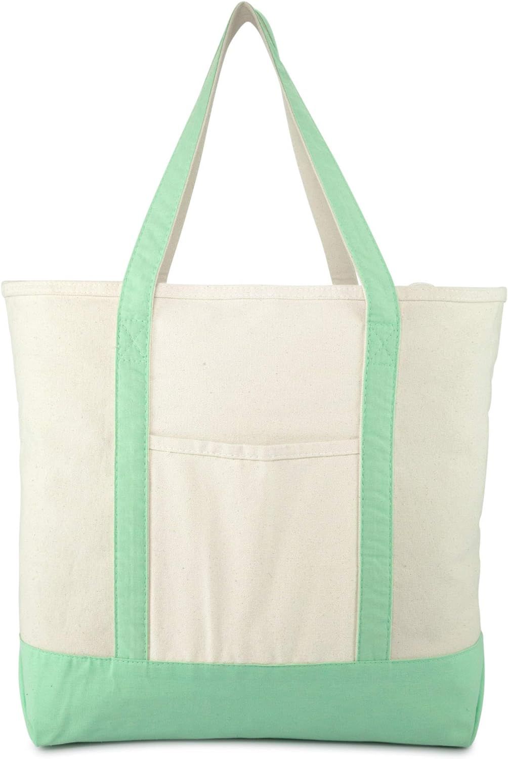 22" Heavy Duty Cotton Canvas Tote Bag (Zippered) | Amazon (US)